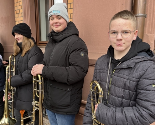 Schulorchester auf dem Hünfelder Weihnachtmarkt