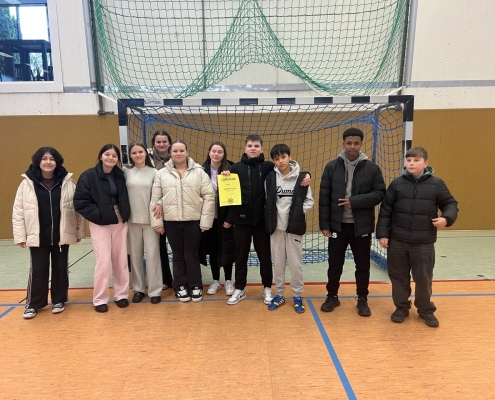 Gruppenfoto - Handballturnier der Jahrgangsstufe 7