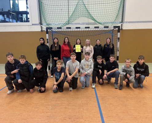 Gruppenfoto - Handballturnier der Jahrgangsstufe 7