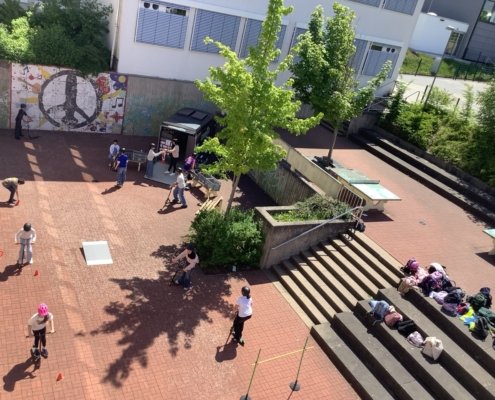 Der WheelUpTrailer in der Jahnschule Hünfeld