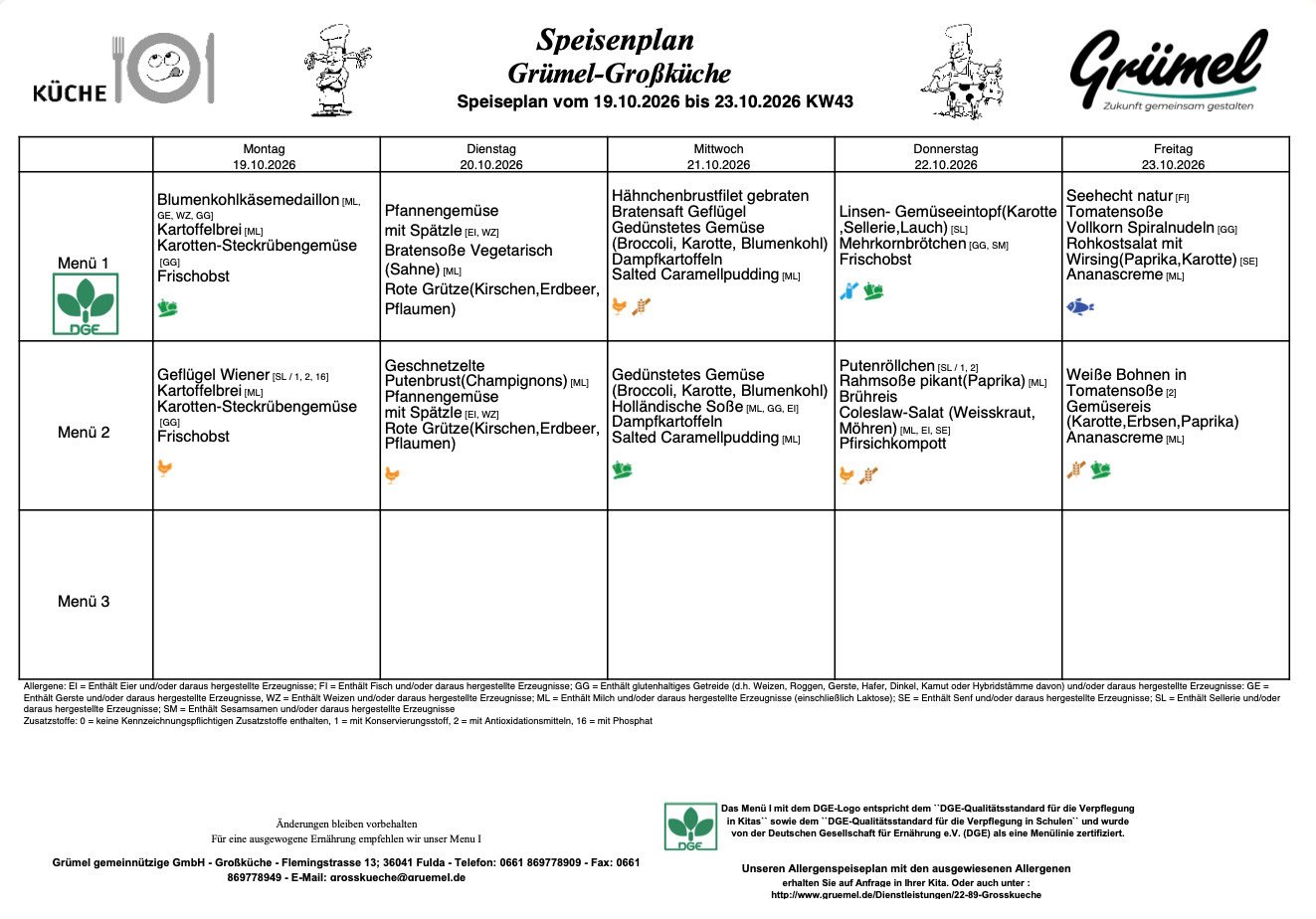 Speisenplan Jahnschule Hünfeld Speisenplan Jahnschule Hünfeld